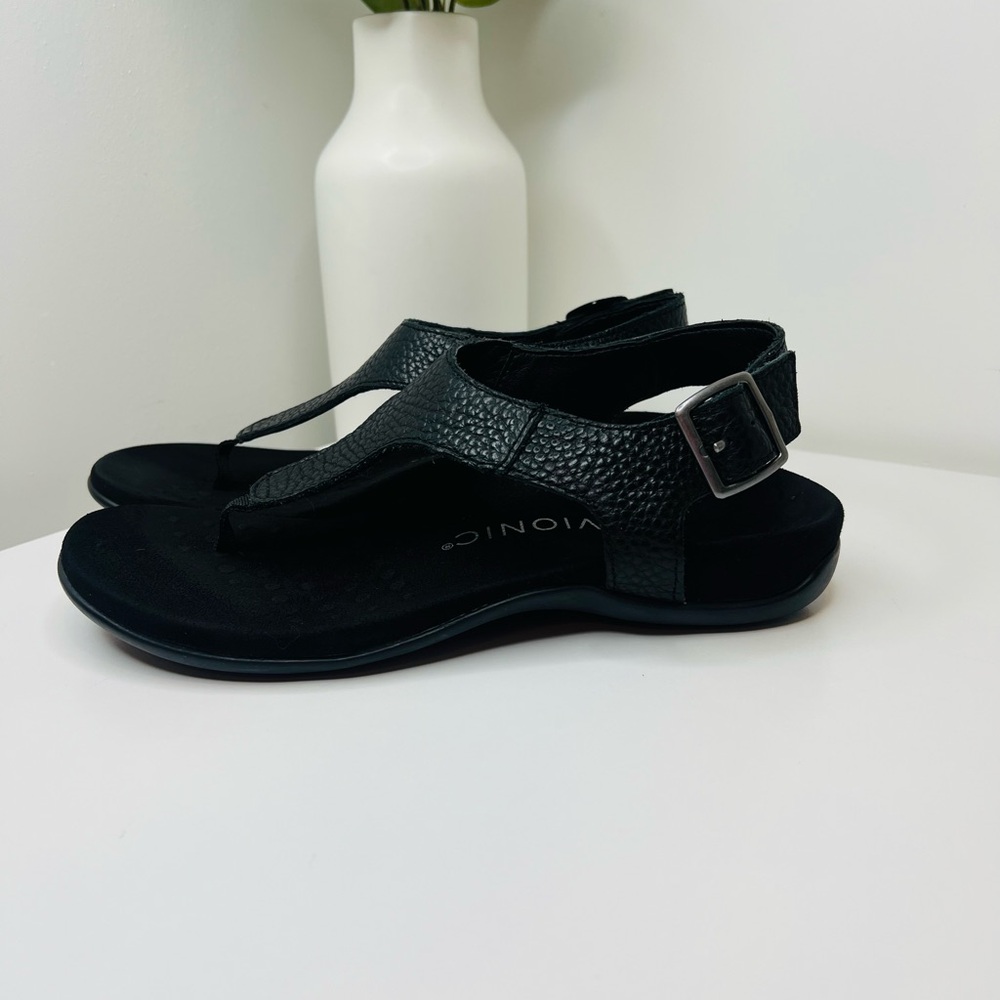 Vionic Black Textured Sandals - image 2